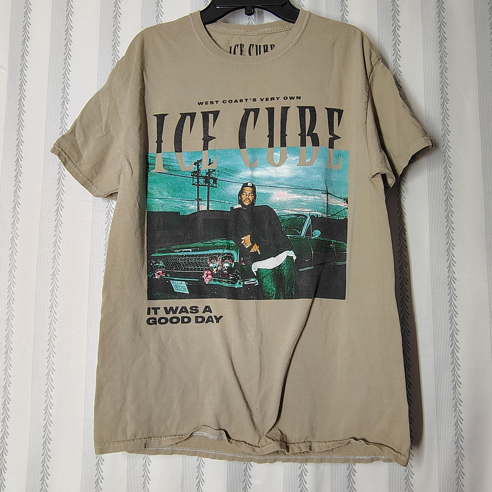 Ice Cube Graphic Beige T-Shirt